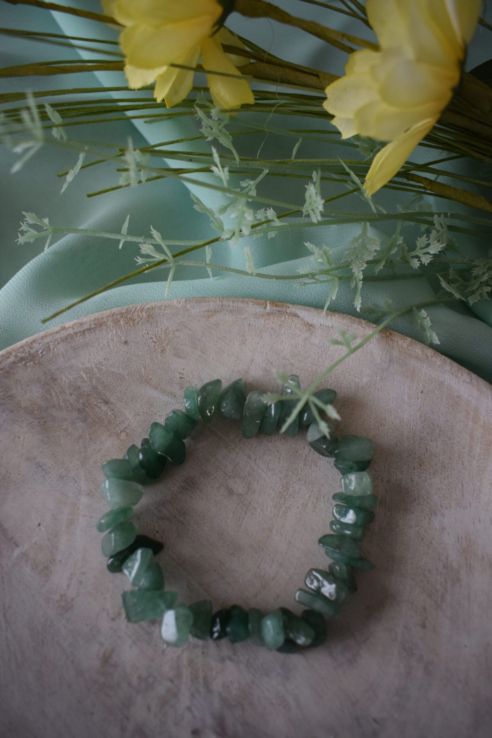 Armband edelsteenchips Groene Aventurijn ~ GA 002 - Afbeelding 2