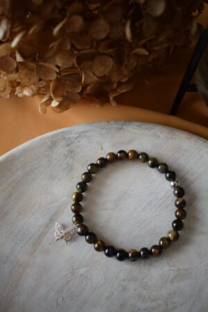 Kralenarmband Tijgeroog 6mm ~ TO 002
