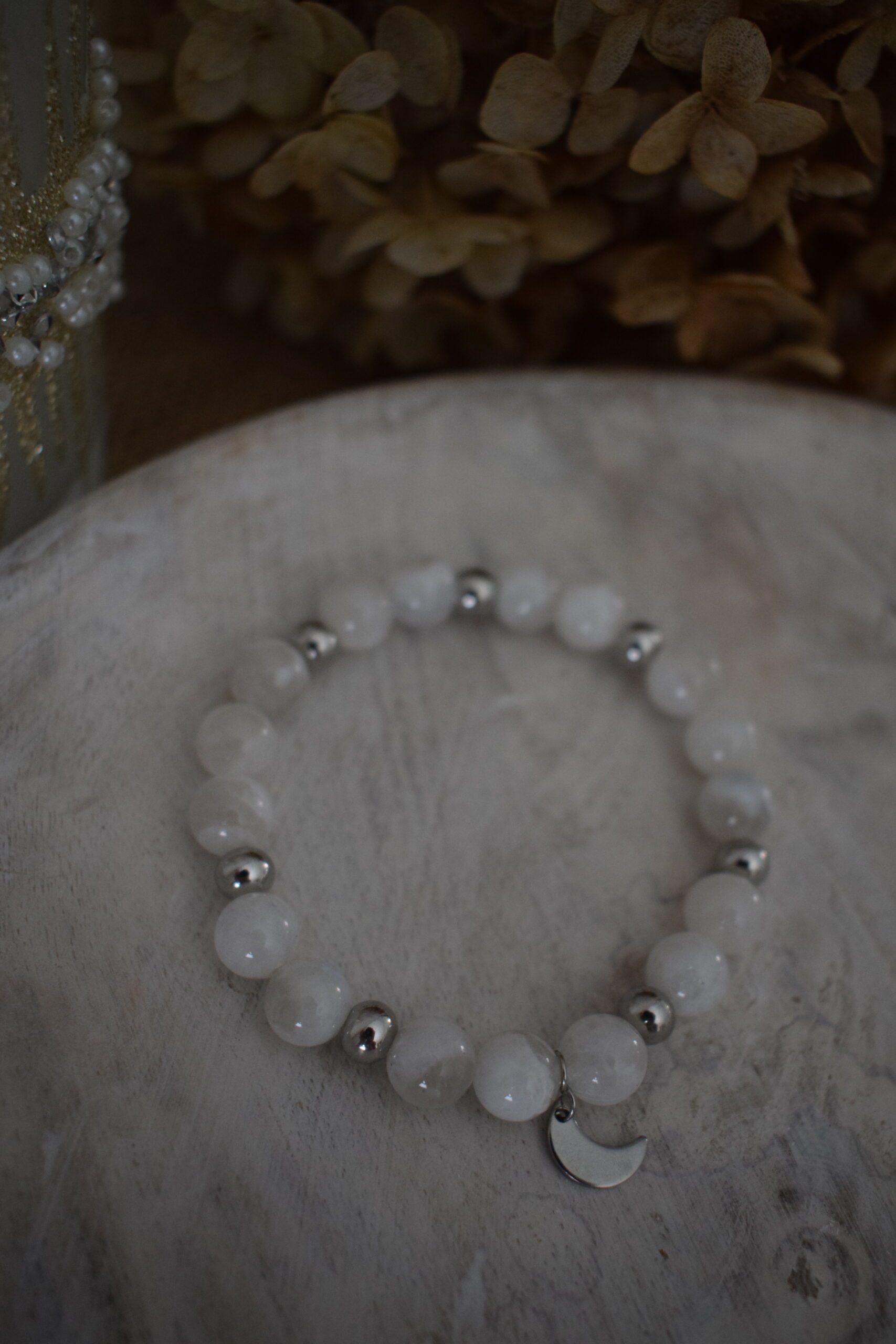 Kralenarmband Maansteen 8mm ~ MS 008 - Afbeelding 3