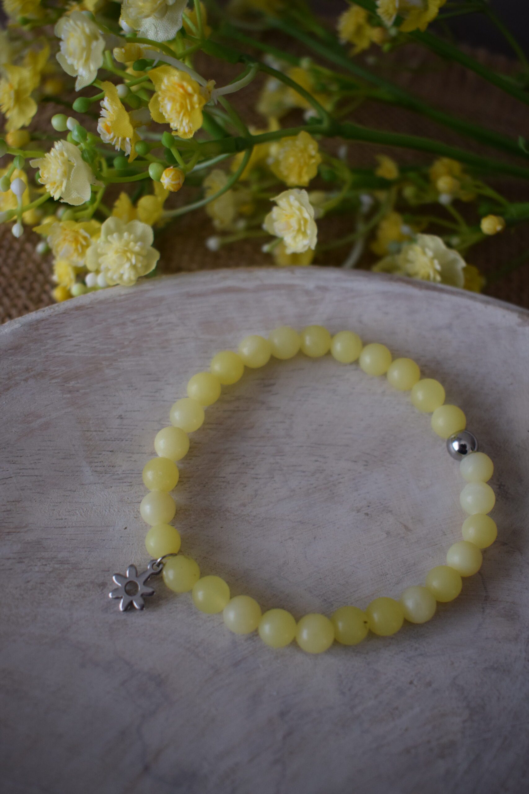 Kralenarmband Lemon Jade 6mm ~ LJ 001 - Afbeelding 2