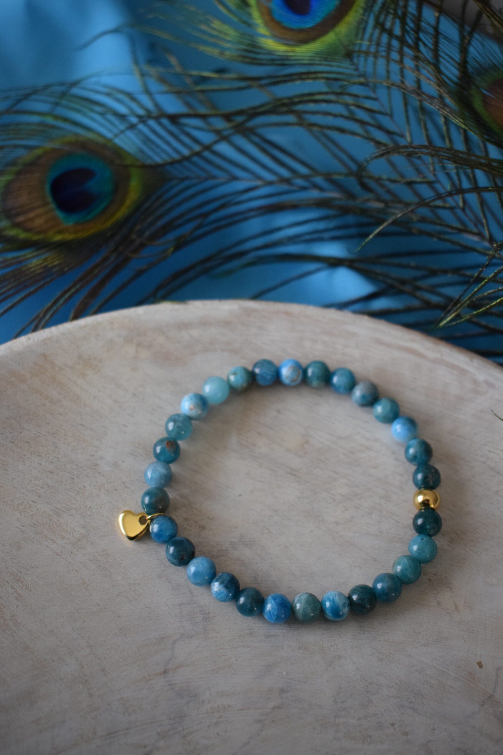 Kralenarmband Apatiet 6mm ~ AP 001 - Afbeelding 2