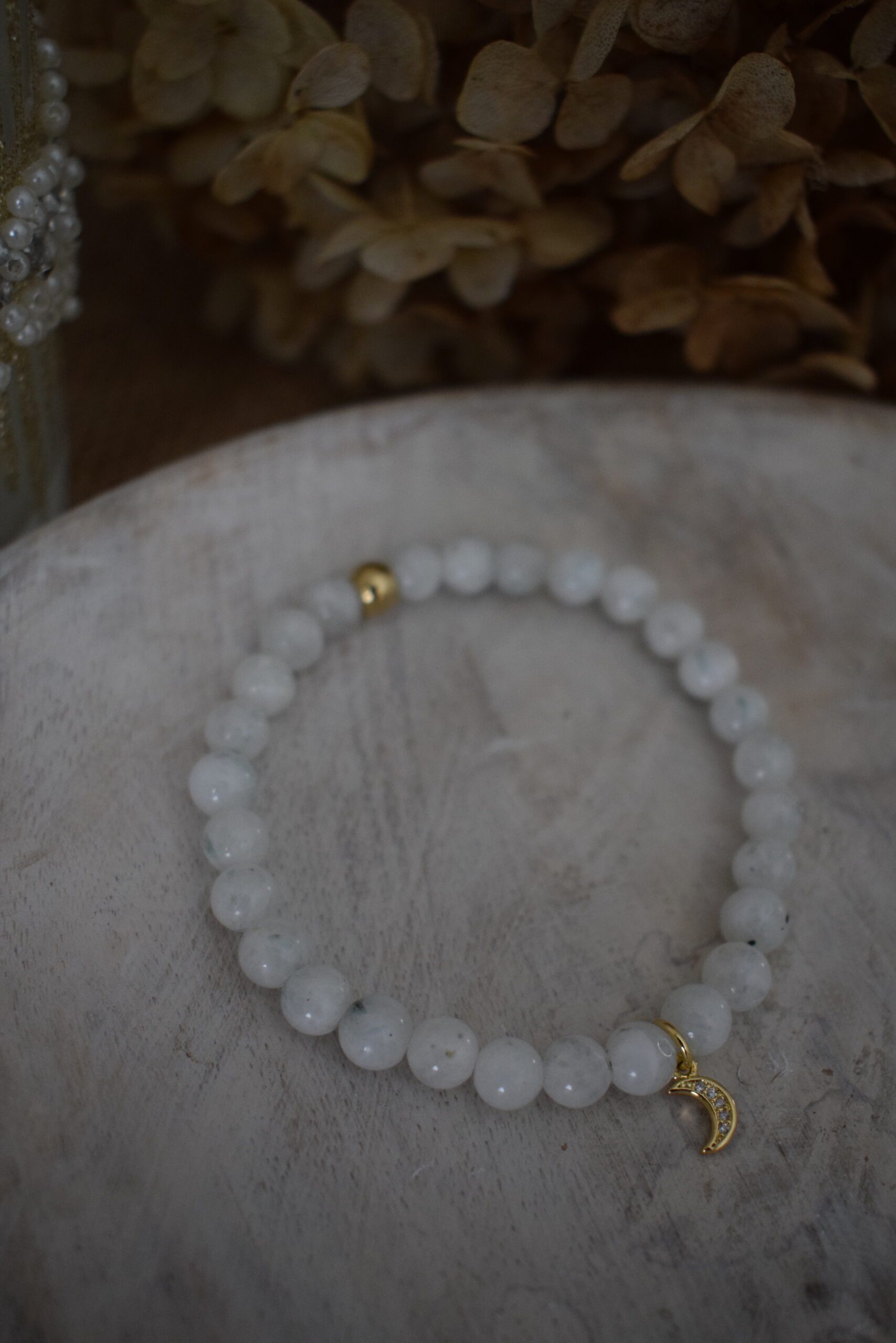 Kralenarmband Maansteen 6mm ~ MS 006 - Afbeelding 3