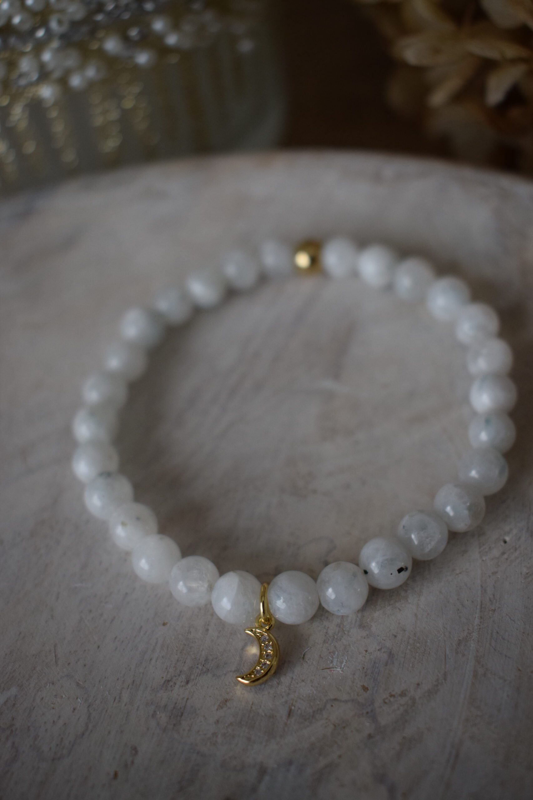 Kralenarmband Maansteen 6mm ~ MS 006 - Afbeelding 4