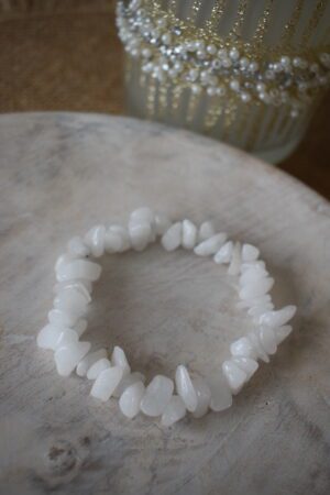 Armband edelsteenchips Maansteen ~ MS 009