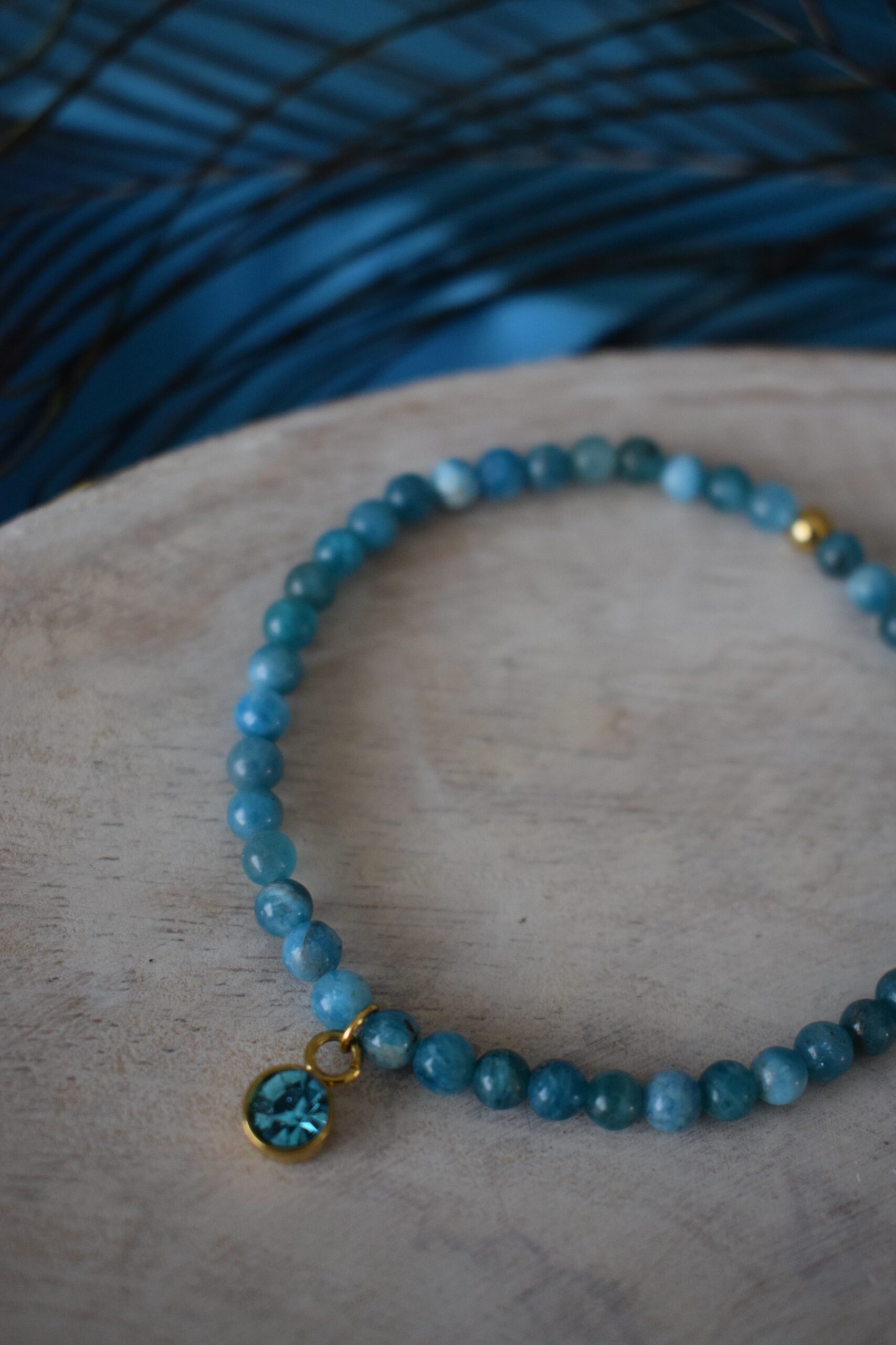 Kralenarmband Apatiet 4mm kralen ~ AP 002 - Afbeelding 4