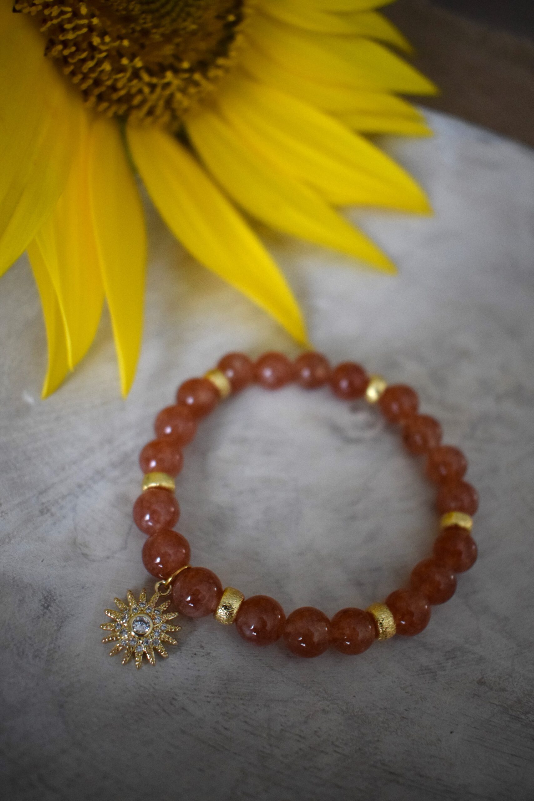 Kralenarmband Zonnesteen 8mm ~ ZO 002 - Afbeelding 2