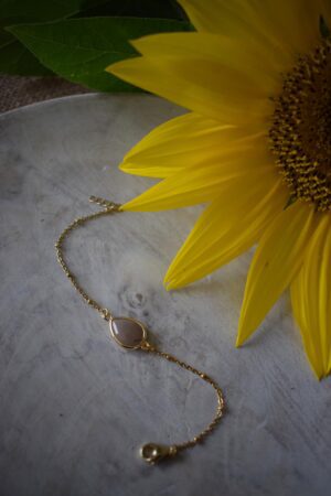 Armband stainless steel met Zonnesteen ~ ZO 004