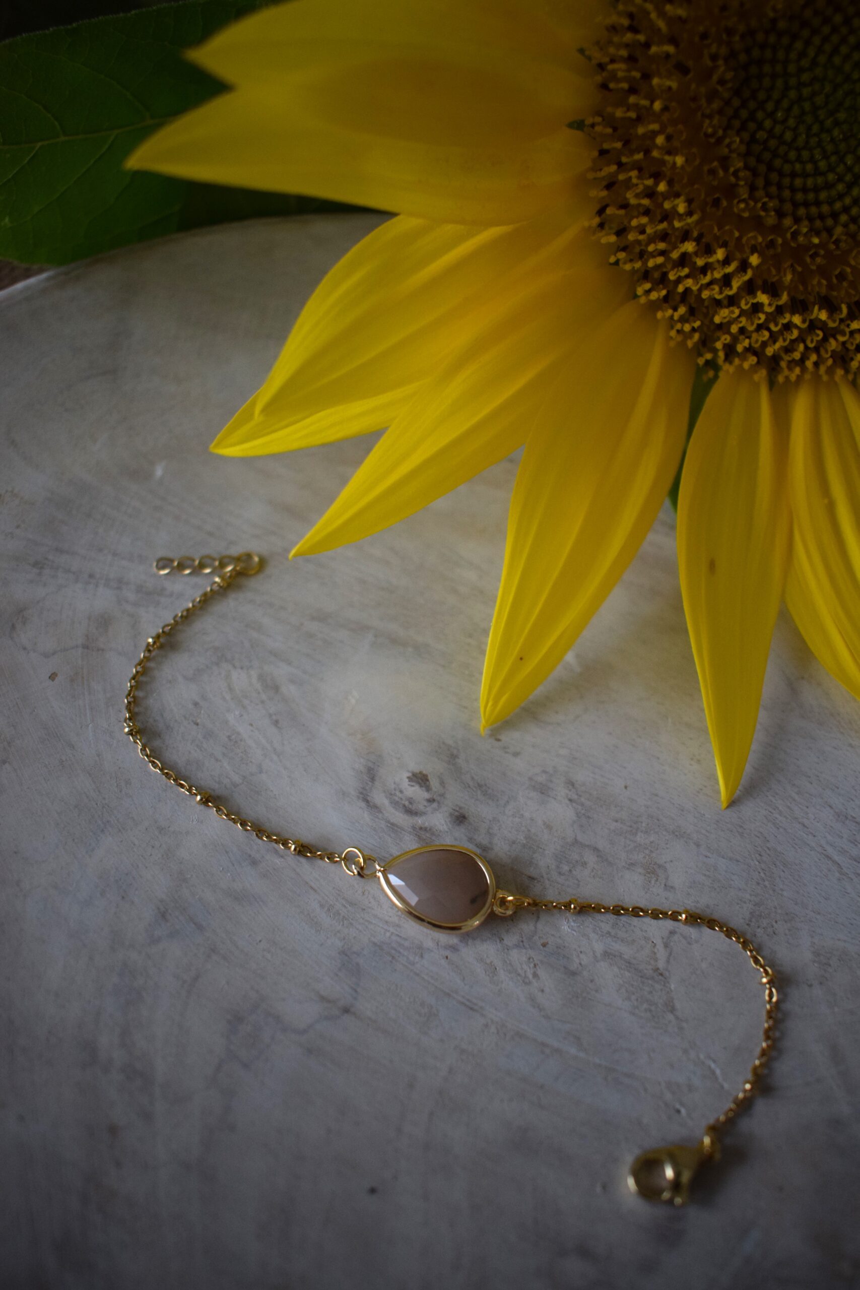 Armband stainless steel met Zonnesteen ~ ZO 004 - Afbeelding 2