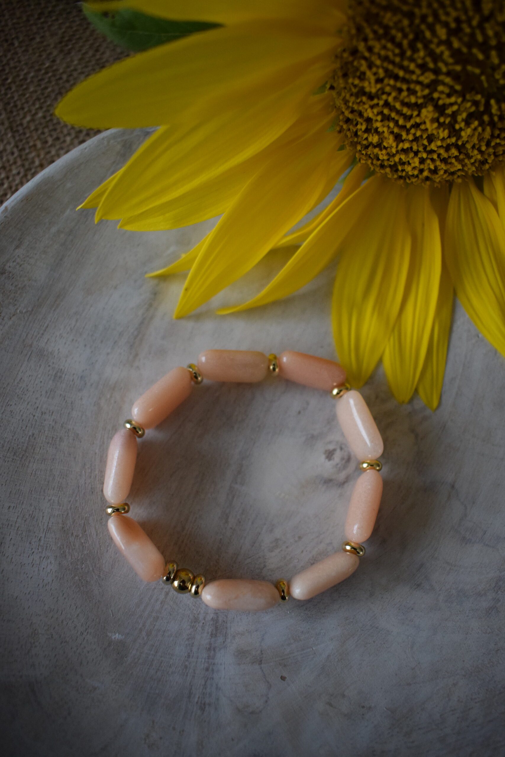 Armband Roze Aventurijn edelsteenkralen ~ RA 003 - Afbeelding 2
