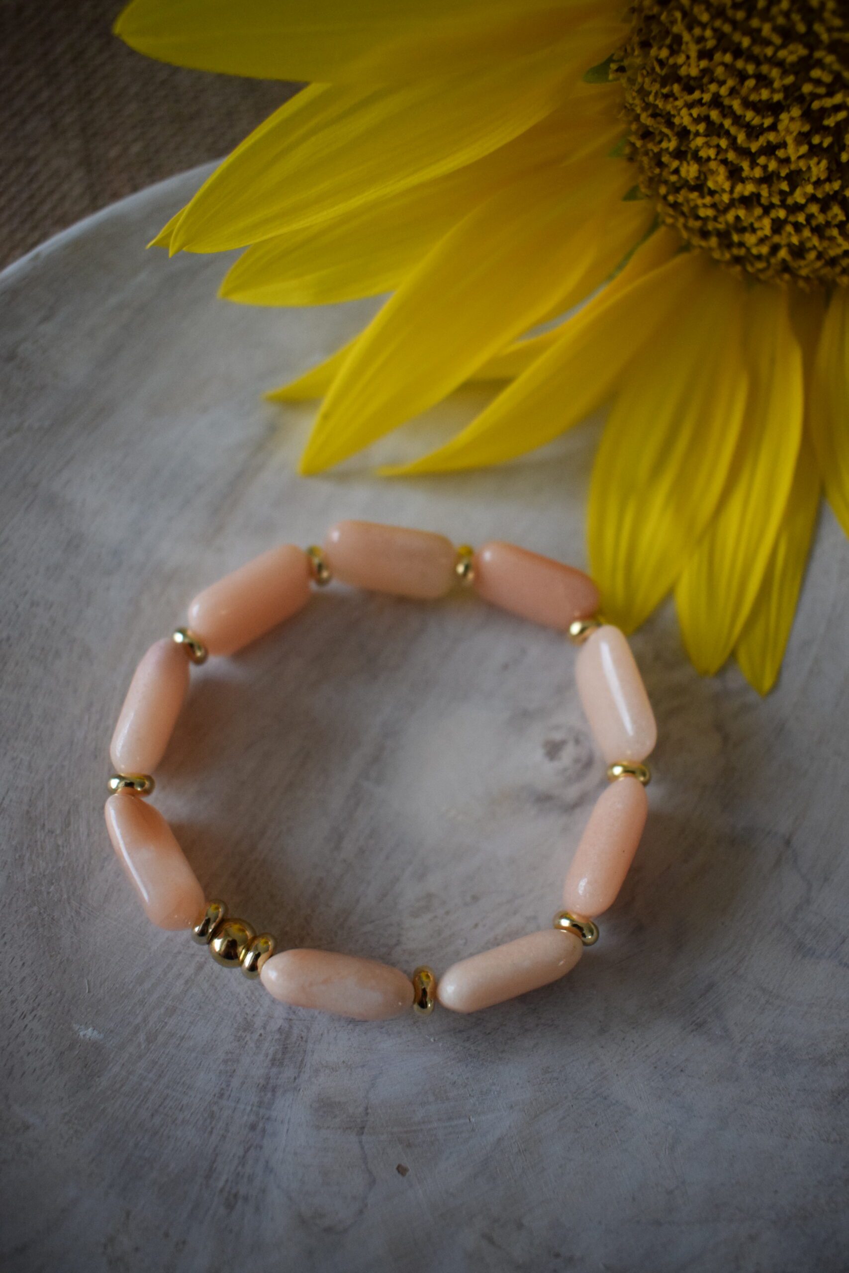 Armband Roze Aventurijn edelsteenkralen ~ RA 003 - Afbeelding 3